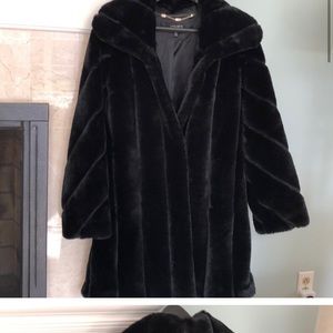 Black Mink faux Fur Jacket